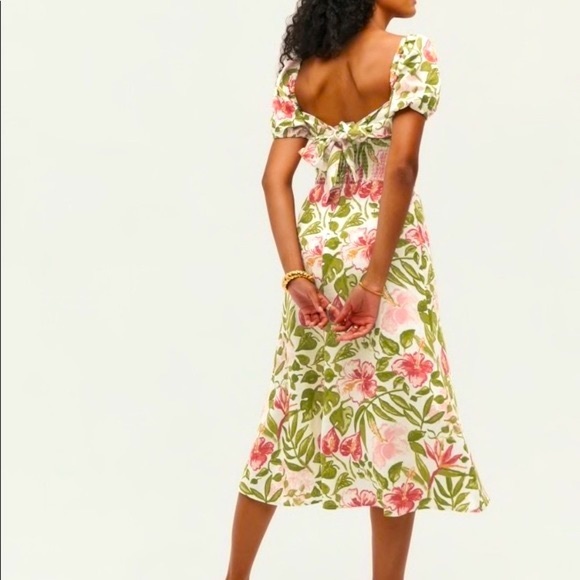 NWT Reformation Denver Linen Dress Kauai